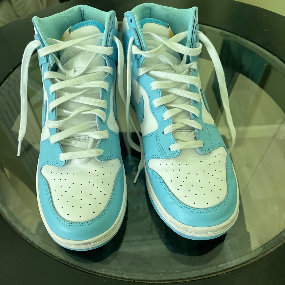 Nike mens retro high dunks -Blue chill and white - Picture 2 of 4